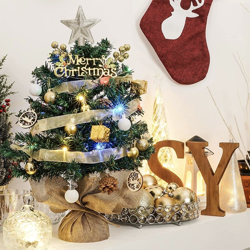 Pack of 30 Mini Christmas Baubles with Hanger, 3 cm