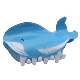 Bule Whale Shape Hair Claws Non Slip 3.5" Sea Animal Design Hair Clips for Women Girls Medium Thick Hair Accessories