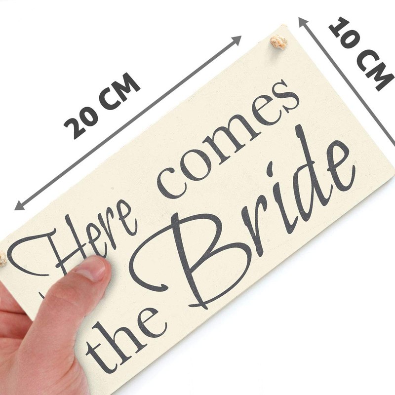 Here Comes The Bride - Wooden Wedding Sign
