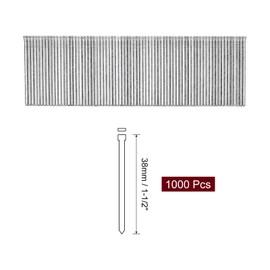 uxcell L Shaped Flooring Cleat Nail 1-1/2", Finish Nails 1000Pcs Galvanized Steel for Hardwood Flooring, White