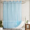 Barossa Design No Hook Clear Blue Shower Curtain or Liner