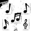 Whaline Music Notes Cutouts 45Pcs Musical Note Shape Cut Outs