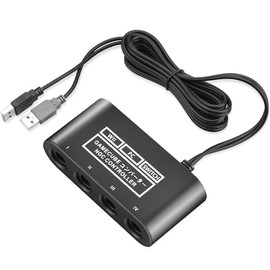 Gamecube Controller Adapter for Switch Gamecube Adapter Wii U and PC, Super Smash Bros Choice Support Four Gamecube Controller and 70IN Long Cable