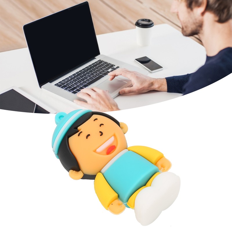 USB Flash Drive 16GB/32GB/64GB/128GB Cute Cartoon Boy Portable Storage Memory