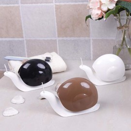 TabEnter Cute Snail Soap Dispenser for Kitchen Bathroom etc. (120ML) (Black)