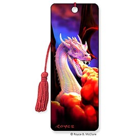 3D"Dragon Fire" Bookmark Featuring The Artwork of Royce B Mcclure - by Artgame