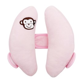 Zdbdbd Baby Head Neck Support Pillow,Adjustable Baby Car Seat Head Neck Support,Portable Travel Pillow Cushion for Car Seat,Stroller Headrest Pillow,U-Shape Head Support Pillow for Infants,Light Pink