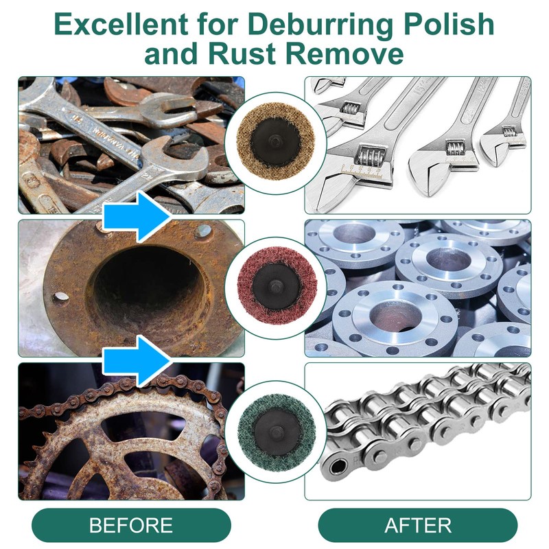 SUNJOYCO 90pcs 2 inch Quick Change Sanding Discs, Nylon Surface