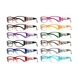 EYEBOGO Kaylee Stylish Reading Glasses for Women, Readers for Women, Womens Reading Glasses (12-Pack, 2.00)