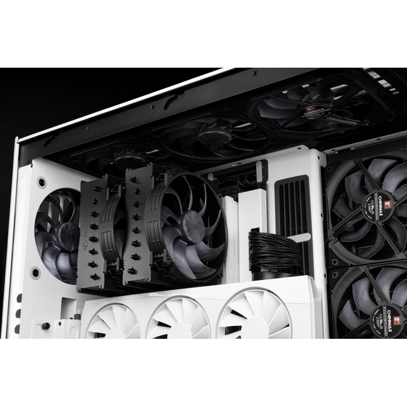 Noctua NF-A14x25r G2 PWM chromax.Black, Premium-Quality Quiet Round-Frame 140mm PC