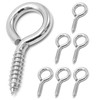 ZUSFUL 6 Pcs M6 304 Stainless Steel Screw Eye Hooks,
