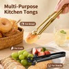 Black Cat Paw Food Tongs 4 Pack, 304 Stainless Steel,
