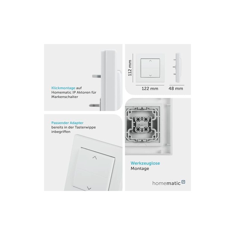 Homematic IP Rocker Switch for Brand Switches - with Arrows