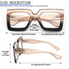REAVEE 3 Pack Oversized Reading Glasses for Women Large Frame
