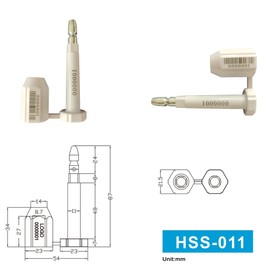 TSPC SECSEAL 10PCS White ISO/PAS 17712 Compliant High Security Bolt Truck Trailers Cargo Containers Seals with Unique Barcode and Serial Number