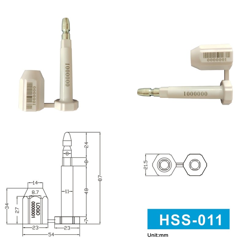 TSPC SECSEAL 10PCS White ISO/PAS 17712 Compliant High Security Bolt