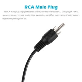 Greluma 2pcs 1.5m RCA Male to Speaker Cable, RCA Male to Bare Wire with Open End, Jack Plug Pigtail Audio/Video Cable for Amplifier Receiver Speaker