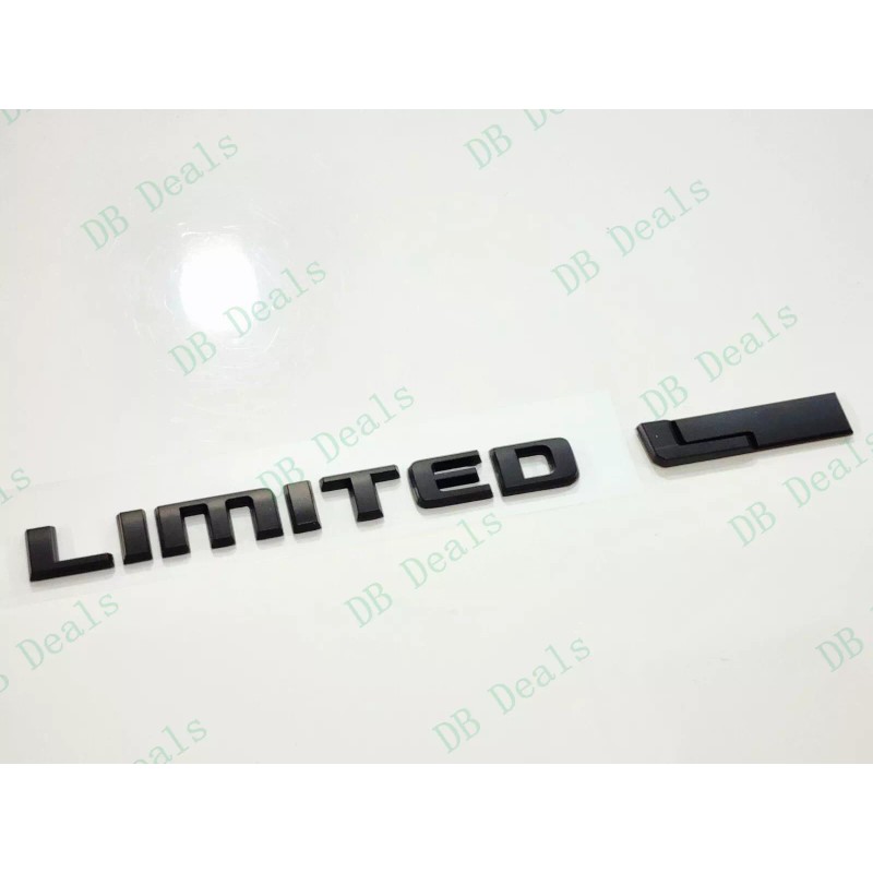 Grand Cherokee Matte Black Rear Limited & L Emblems Badge