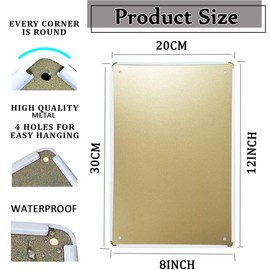 Ynjzk Billiard Wall Art Plaque, 8 x 12 Inches, Vintage Metal Sign for Pool Room Decorations