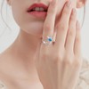 Hummingbird Leaf Ring for Women December Birthstone Zircon Blue Ring