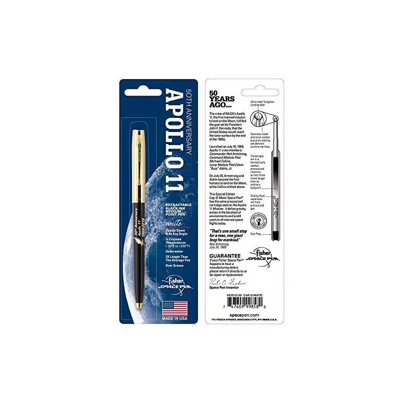 Fisher Space Pen Special Edition Apollo 11 50Th Anniversary Cap-O-Matic