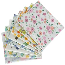 Misscrafts 8pcs Cotton Craft Fabric Bundle 18" x 22" Pre-Cut Quilt Squares Fat Quarters Quilting Fabric for Sewing Crafting Patchwork DIY Scrapbooking Butterfly