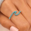 Pura Vida Silver-Plated Neon Wave Bead Stackable Ring - Brass