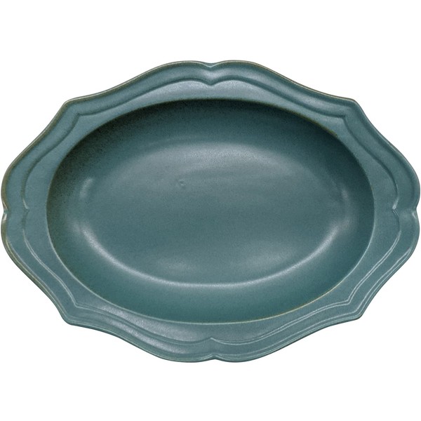Utsuwa Roan 513-0033 Mino Ware Oval Curry Pasta Soup Plate,