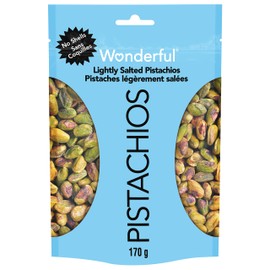 Wonderful Pistachios, No Shells, Roasted and Lightly Salted, 170 g Resealable Bag