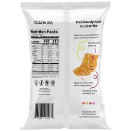 SNACKLINS Plant Based Crisps - Vegan Healthy Snacks - Gluten Free, Grain Free, Plant Based Crisps, 100% Kosher For Passover, Low Calorie - No Added Sugar, Crunchy, Puffed Snack - Barbeque - 3oz Bag (Single Bag, Barbeque)