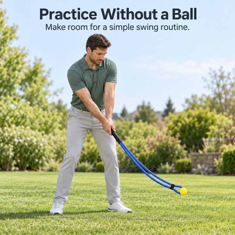 Golf Swing Rope Trainer for Beginners – Flexible Swing Tempo