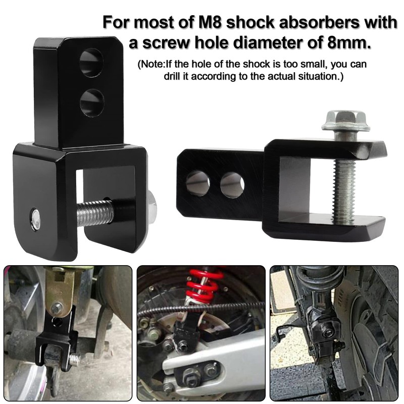 M8 8mm Rear Shock Extender Absorbers Universal Motorcycle Riser Heightening