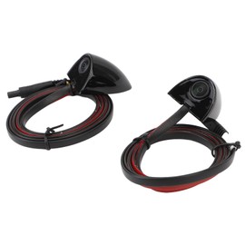 Pyhodi Cámara de Punto Ciego para Automóvil, Visión Nocturna, Impermeable, Izquierda y Derecha, Montaje en Cinta, Monitor de 480p