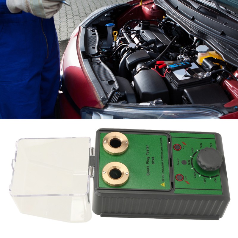 Double Hole Spark Plug Tester Adjustable Frequency Engine Ignition Analyzer