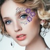 7 Face Gemstone Stickers, Festive Rhinestone Glitter Face Temporary Tattoo