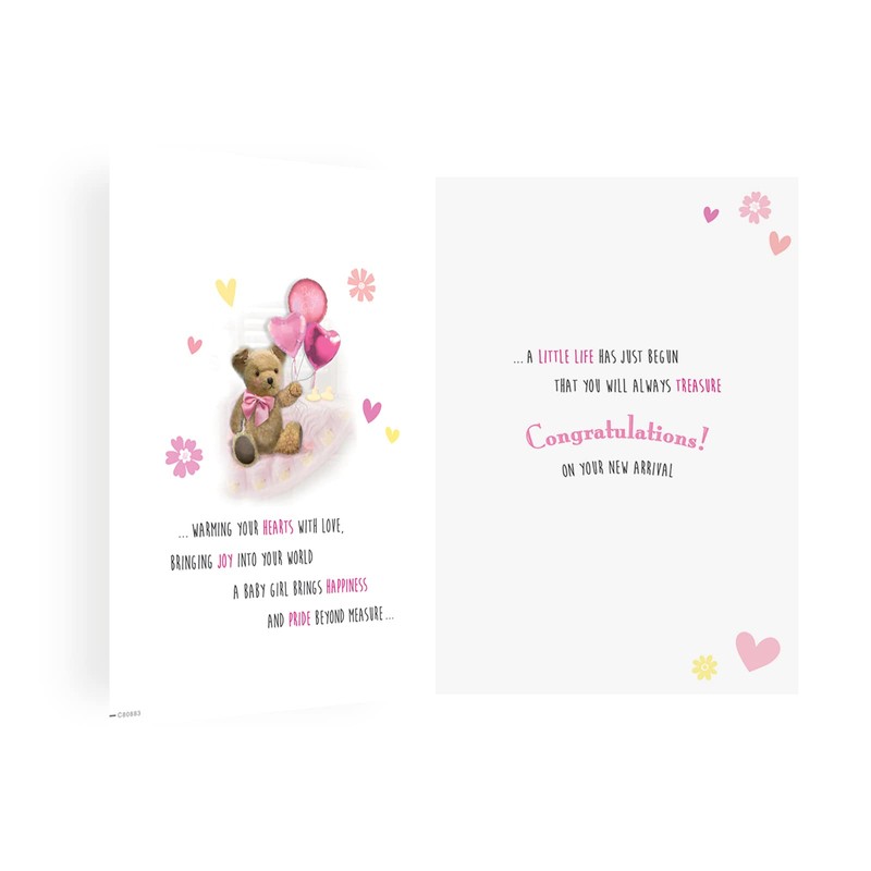 Regal Publishing Cute Baby Girl Card 9" x 6"
