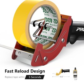 PROSUN Tape Gun Dispenser Fast Reload Packaging Heavy Duty Box Brown Paper roll Packing Tape Gun Dispenser sellotape Dispenser Heavy dut 48mm/50mm (2 Inch) TG01 (Red）