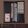 skneephate Wolf Long Wallet For Men,Premium Genuine Leather Checkbook Men's