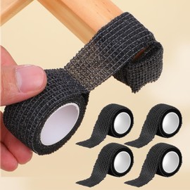 4Pcs Furniture Leg Socks Self-Adherent Grip Tape Wrap High Elastic Chair Leg Covers Chair Legs Protectors Anti-Slip Chairs Covers for Hardwood and Tile Floors(Black)