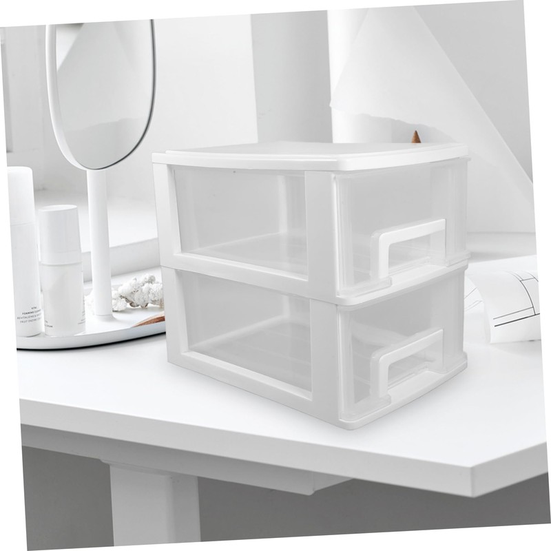 DOITOOL Clear Drawer Organizer Box for Office Desk Storage Case