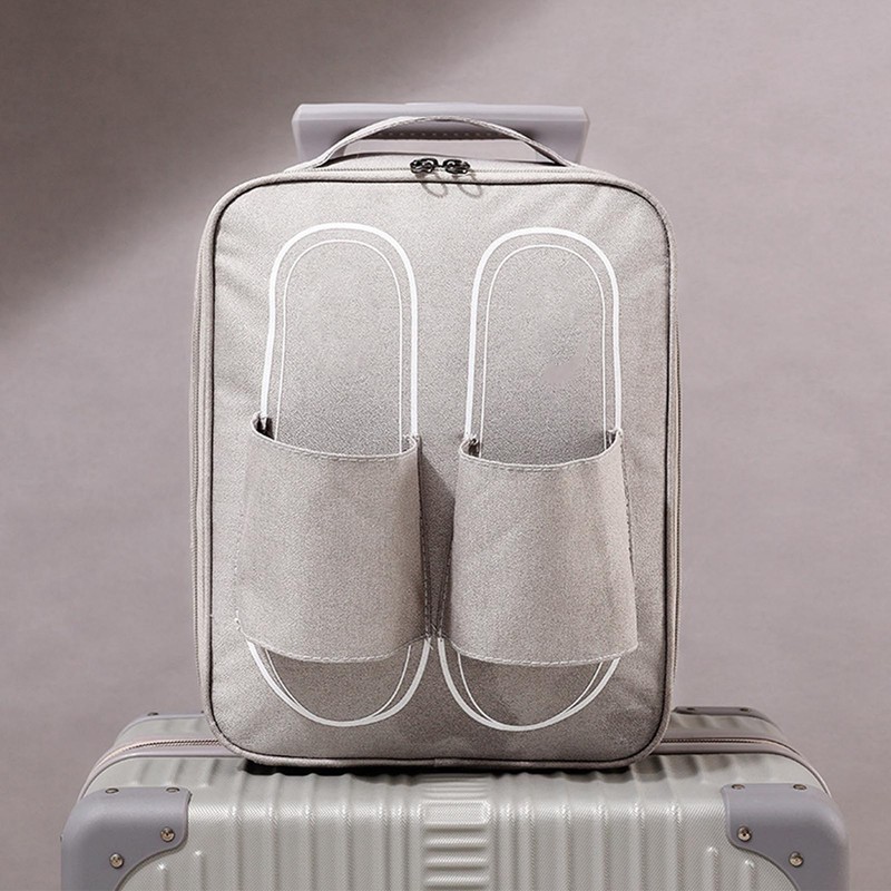 Travel Shoe Storage Bag Dustproof Portable Handle Multiple Pockets Space