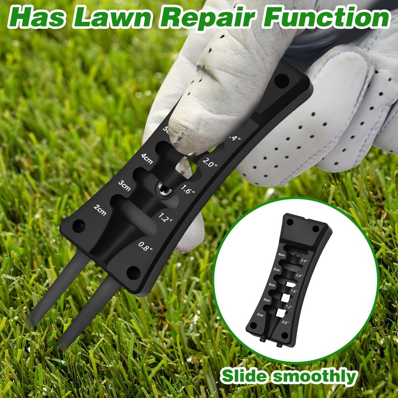 HINGTAI 3-in-1 Golf Tee Height Adjuster, Divot Repair Tools, Good