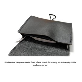 PU Leather Case Carrying Bag for Game Boy Color/Game boy Advance/Game boy Pocket, Anbernic RG351V, Retroid Pocket 1 - Portable Travel Case, Protective Pouch for Handheld Retro Game Console (Black)