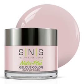 SNS Healthy Natural Nails SNS Nail Dip Powder, Gelous Color Dipping Powder - Grand Cayman (Pink/Pastel, Cream) - Long-Lasting Dip Nail Color Lasts 14 Days - Low-Odor & No UV Lamp Required - 1oz
