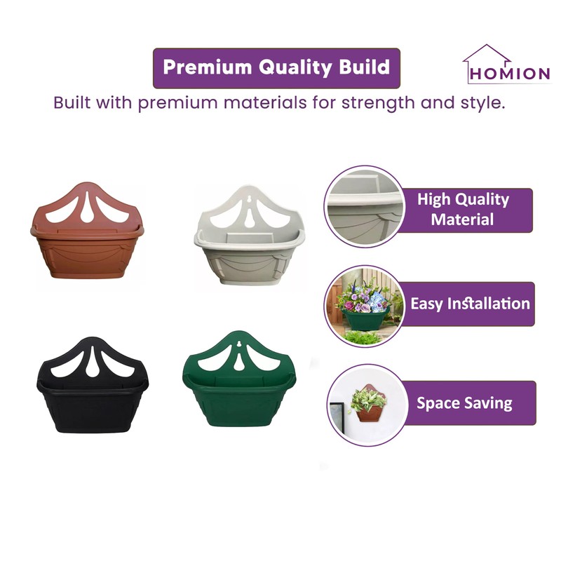 HOMION 31cm Venetian Wall Planter Hanging Basket Flower planter Plastic