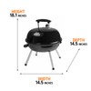 Steel Portable Charcoal Grill, Black, New - Pack Size: Single,