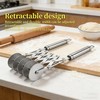 Wheel Adjustable Pasta Cutter with Handle - Stainless Steel Multi-Tool