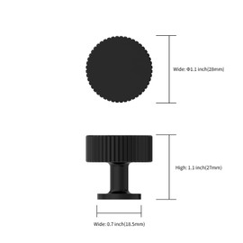 Asidrama 10 Pack Matte Black Kitchen Cabinet Knobs Dresser Knobs Drawer Knobs Cabinet Hardware Zinc Knobs for Dresser Drawers