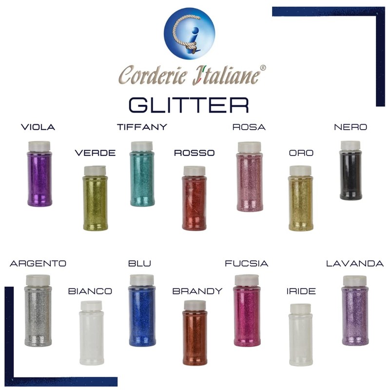 Corderie Italiane 006039839 Glitter con Dosatore, Fucsia, 100 gr