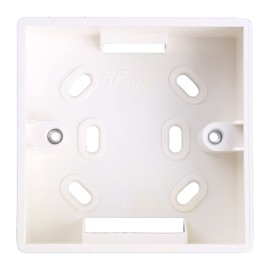 DIIOOMIEEU 86 Type PVC Junction Box Wall Mounted Socket Base Mount Electrical Outlet White PVC for